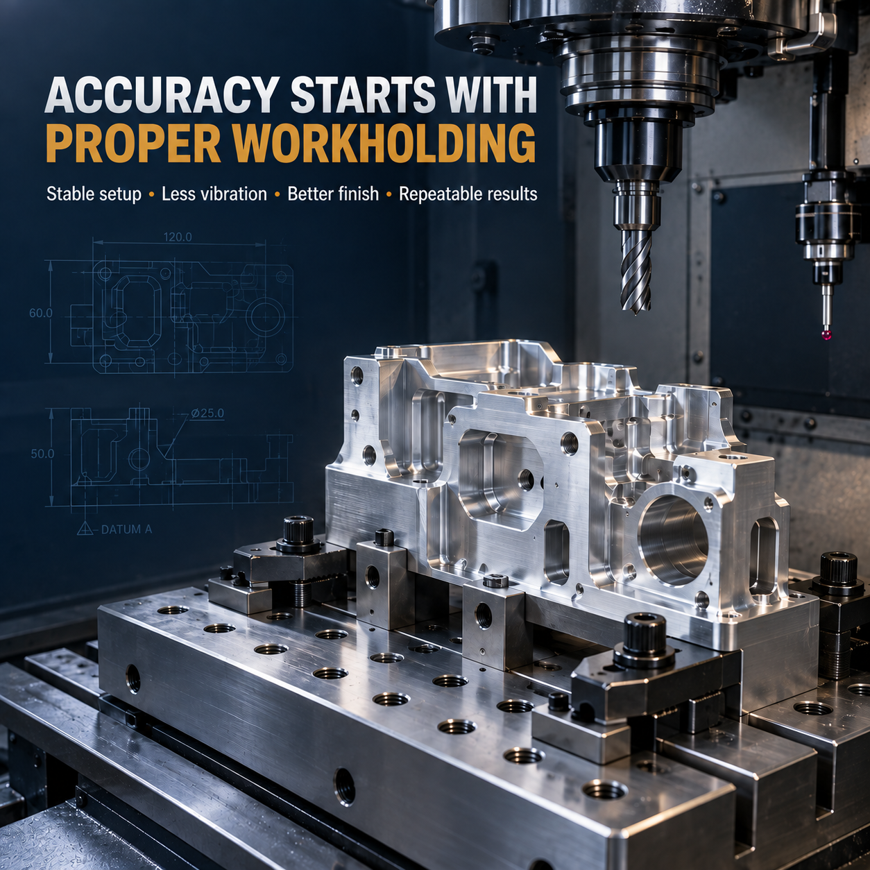 Illustrative visual for CNC & VMC machining